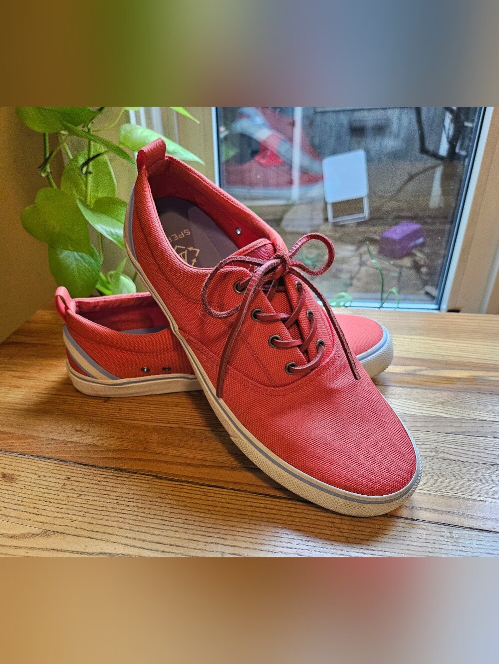 Sperry Striper II CVO SeaCycled Sneakers — Men's Size 13, Red